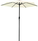 PARASOL ACERO CON MANIVELA BEIGE 2 M TUBO 32MM