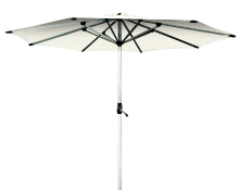 PARASOL ALUMINIO BLANCO 3 M TUBO 48MM C/MANIVELA