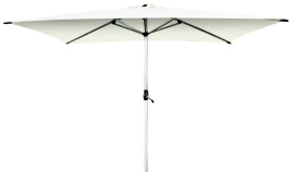 PARASOL ALUMINIO BLANCO 2X3 M TUBO 48MM C/MANIVELA