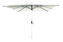 PARASOL ALUMINIO BLANCO 3X3 M TUBO 48MM C/MANIVELA