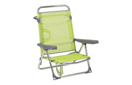 SILLA PLAYA MULTIPOSICION CON ASA PATA TRASERA PLEGABLE ALUMINIO FIBRELINE PISTACHO