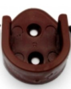 SOPORTE BARRA DE ARMARIO MARON 2U FERR 20mm