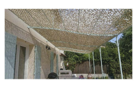 TOLDO VELA SOMBREO CUADRADO CAMUFLAJE 3X3M ARENA