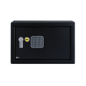 CAJA FUERTE SEGURIDAD CON ALARMA 250 X 350 X 250 MM NEGRA