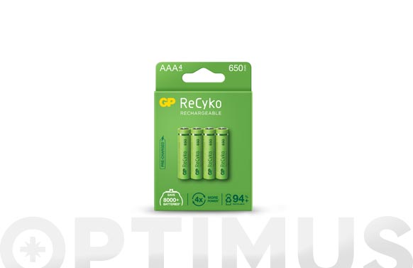 Cargador de pilas recargables AA y AAA ReCyko (Incluye 4 Pilas AA 2100 mAh).