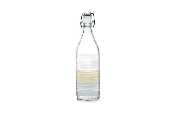 Botella vidrio color surtido 2l - 4 u azul + 2 u rosa
