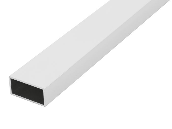 Perfil aluminio tubo rectangular 100cm. 40x20 blanco en Optimus Can  Torrandell. Mallorca.