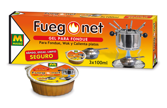Gel para fondue fuego net - 3x100 ml 